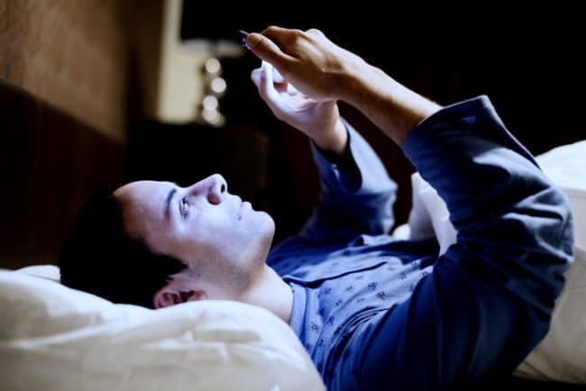 phone in bed