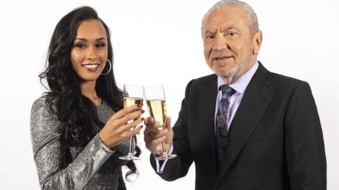 Lord Sugar and Apprentice winner