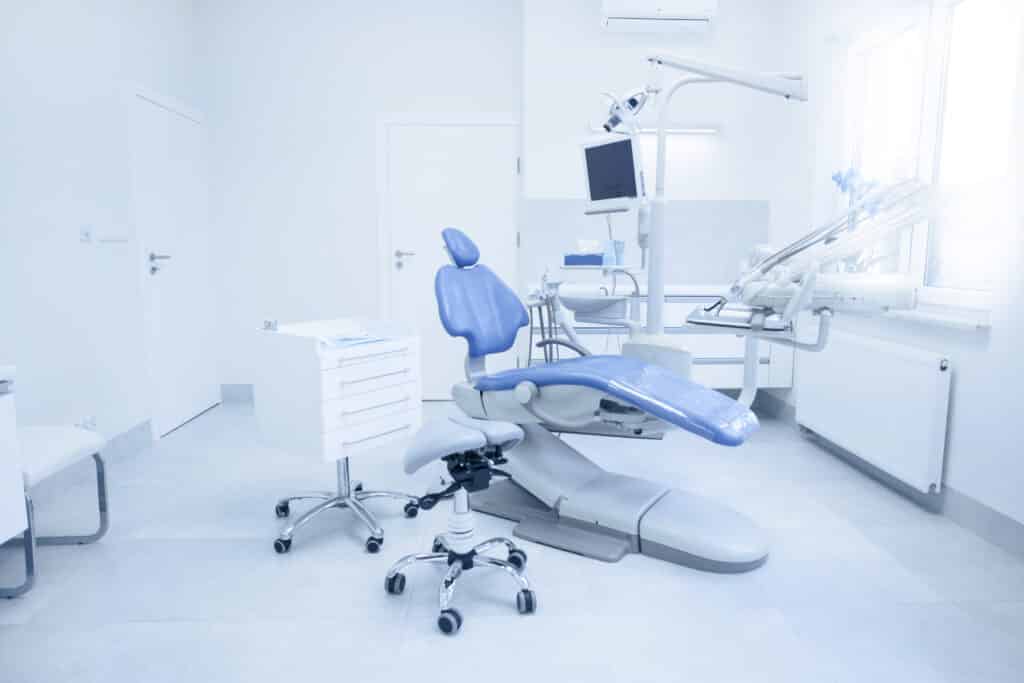 Modern,Dental,Practice.,Dental,Chair,And,Other,Accessories,Used,By