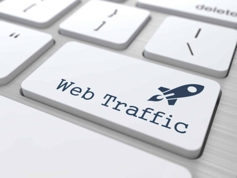 White,Button,With,Web,Traffic,On,Computer,Keyboard.,Internet,Concept.