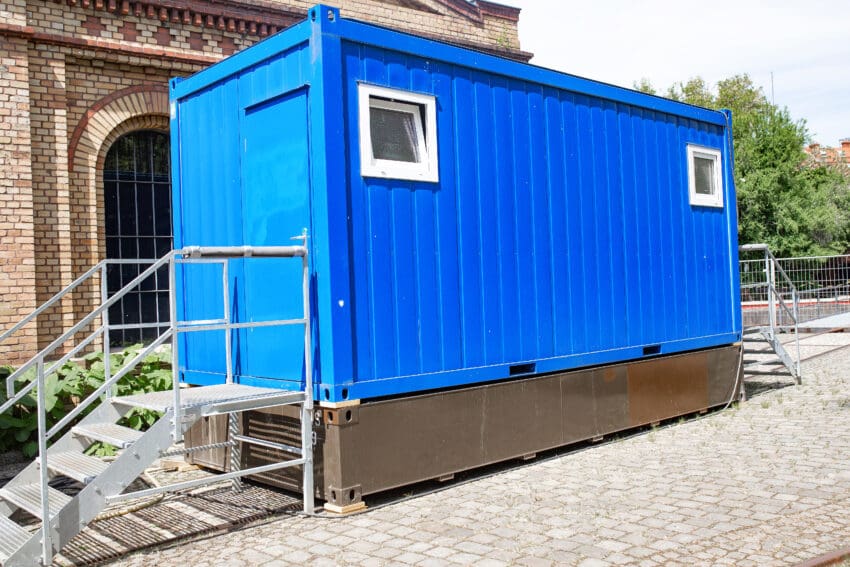 Mobile,Building,In,Industrial,Or,Construction,Site