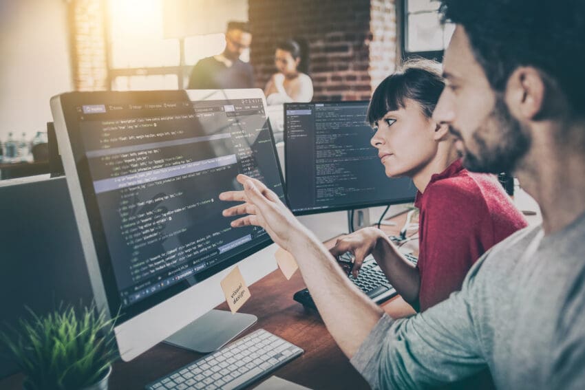 Developing,Programming,And,Coding,Technologies.,Website,Design.,Programmer,Working,In
