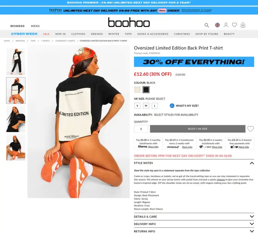 The model’s partial nudity was not relevant to the product, said the ASA.