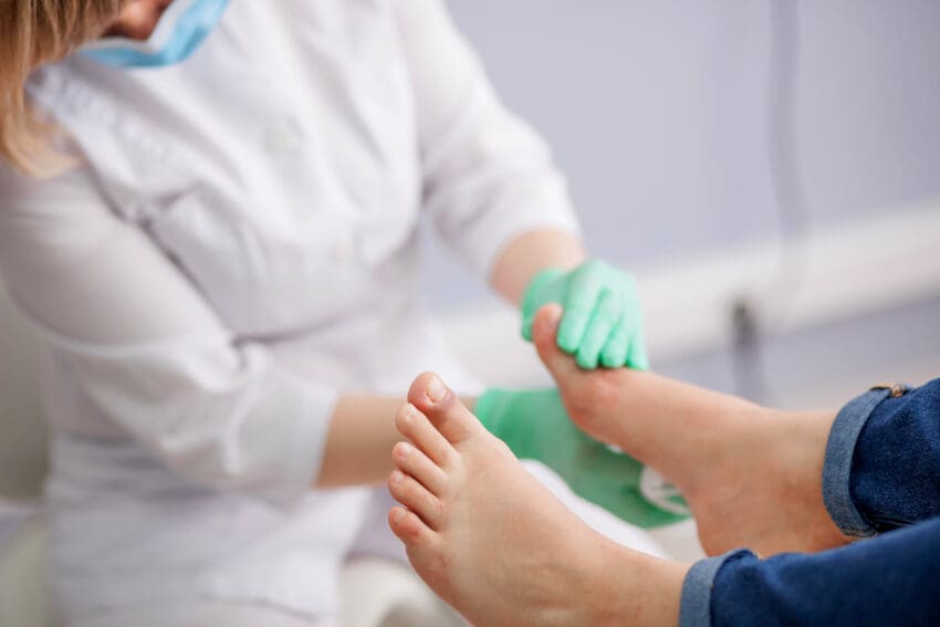 Doctor,,The,Podiatrist,Examines,The,Foot