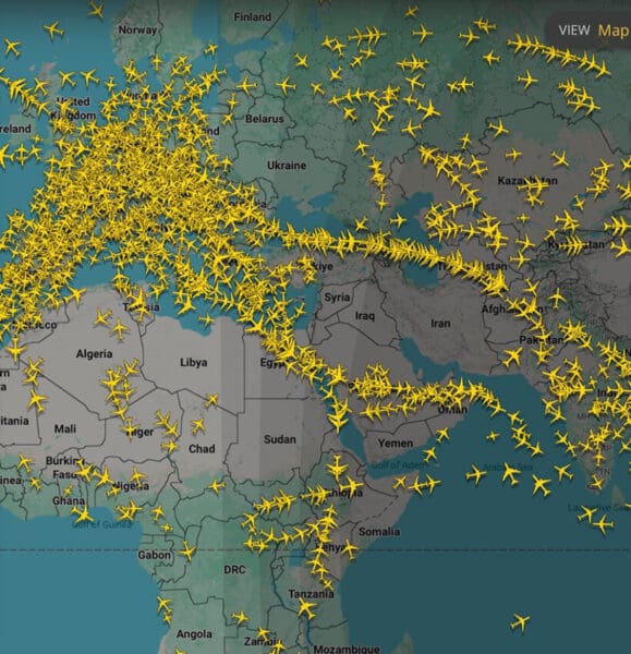 The company’s data highlights that routes connected to key Middle Eastern hubs — particularly Dubai and Abu Dhabi — are showing early-stage behavioural shifts: