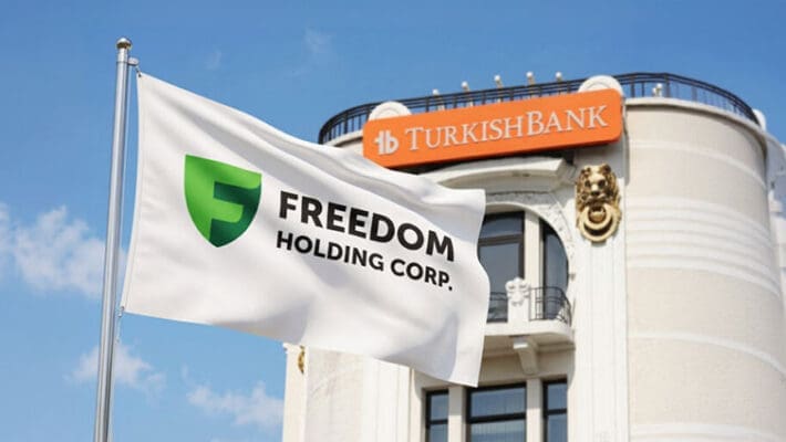 Nasdaq-listed Freedom Holding Corp., led by billionaire Timur Turlov, paid $33.4 million for a 99.32% stake in Turkish Bank A.Ş.